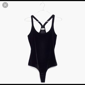 Madewell NWT velvet bodysuit